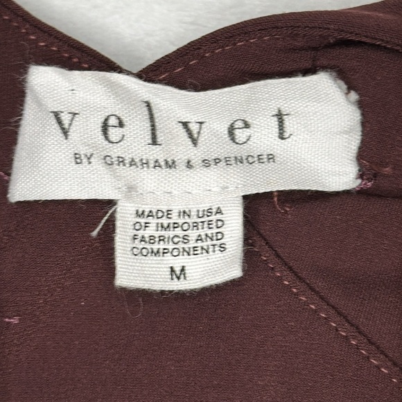 Velvet by Graham & Spencer Ruched Bodycon Formal Dress Burgundy Medium - Picture 9 of 13